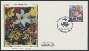 1980 #855 Flower Garden FDC, Colorano Silk Cachet