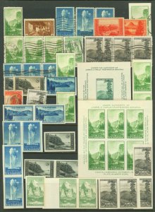#740/#797 1934-1937 Farley National Park Issues Perf & Imperf M&U VF-XF 31 items