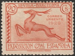 Spain 1929 Sc E2 express MH* tiny thin