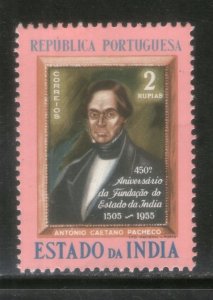 Portuguese India 1956 A. Caetano Pacheco Portrait Painting Sc 550 MNH # 1112A