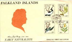 Falkland Islands, Worldwide First Day Cover, Whales, Birds, Flowers