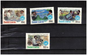 St. Lucia Scott 607-610 MNH