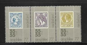 NETHERLANDS, B524A, MNH, STRIP OF 3, AMPHILEX 77