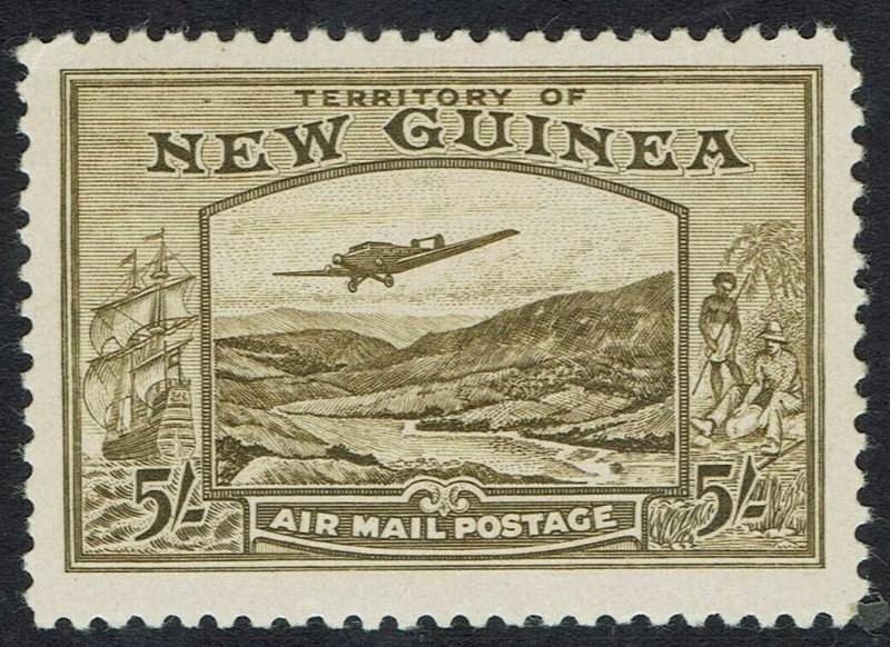 NEW GUINEA 1939 BULOLO AIRMAIL 5/- 