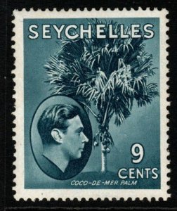 SEYCHELLES SG138ab 1942 9c GREY-BLUE ORD PAPER MTD MINT