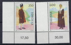 Faroe Is 189-90 MNH 1989 set (an8381)