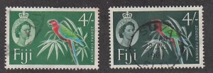 Fiji # 173, Kandavu Parrot, Used, 2 Different Shades of Green, 1/3 Cat.