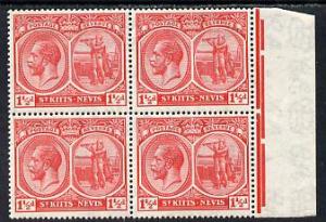 St Kitts-Nevis 1921-29 KG5 Script CA Columbus 1.5d red bl...
