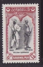 Pakistan Bahawalpur-Sc#16- id7-unused og NH set-KGVI-Soldiers-1948-