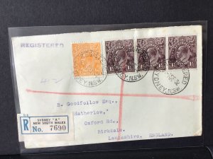 Sidney New South Wales 1932 registered multi stamps cover Ref R28331