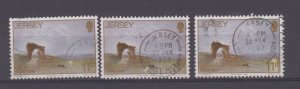 Jersey 11p 'Grosnez Castle' Ghosts!! 3 stamps used