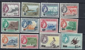 British Virgin Is 128-39 MNH 1962 Surcharges (ak2474)