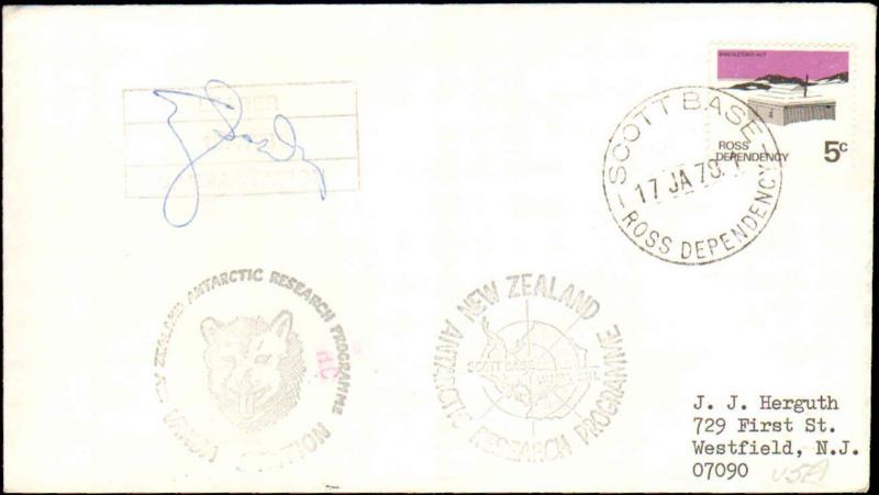 1978 NEW ZEALAND ROSS DEPENDENCY ANTARCTIC CACHETS + VANDA + SIGNED