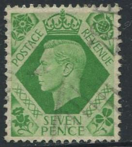 Great Britain - Scott 244 - KGVI Definitive -1937 - FU - Single 7p - Stamp