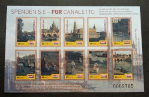 Germany Private Post Modern Painting 2006 Boat Bridge (sheetlet) MNH *adhesive