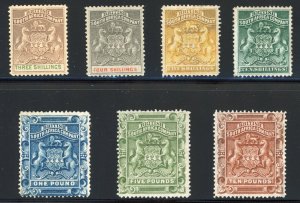 Rhodesia 1890-94 Sc# 12/19 Mint Fine/Very Fine Original Gum Hinged RARE GEM
