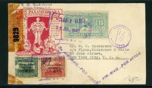 Nicaragua 1943 Momotombo Airmail Censored Cover U692 ⭐⭐⭐⭐⭐