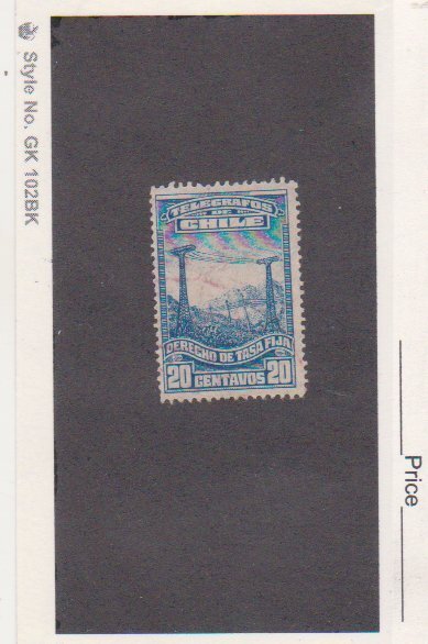 Chile 1929 # T21 Revenue a los Telegramas Tasa Fija Used  Central & South  America - Chile, Back of Book (Other) - Telegraph Stamps Stamp / HipStamp