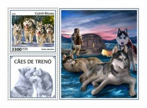 Guinea-Bissau - 2018 Sledge Dogs - Stamp Souvenir Sheet - GB18405b