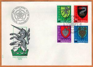 SWITZERLAND HELVETIA 28.11.1979 Very Fine FDC  Сoat of arms 