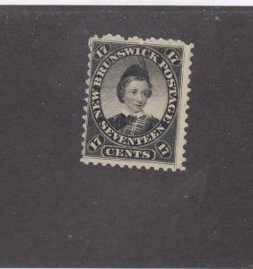 NEW BRUNSWICK #11 VF-MNG 17cts  PRINCE OF WALES MAY 15,1860 / BLACK  CAT VAL $75