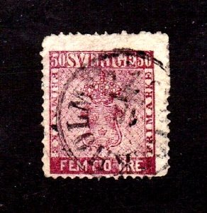 Sweden stamp #12, used, CV $100.00