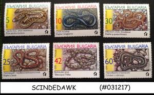 BULGARIA - 1989 SNAKES - Reptiles - 6V- MINT NH