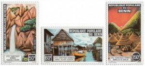 BENIN - 1977 - Tourist Sites - Perf 3v Set - Mint Never Hinged