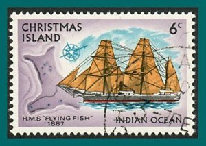 Christmas Island 1972 Ships 1, 6c used #44,SG42