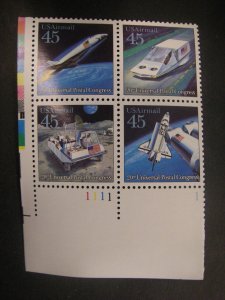 Scott C125a, 45c Futuristic Mail Delivery, PB4 #1111 1 LL, MNH Airmail Beauty
