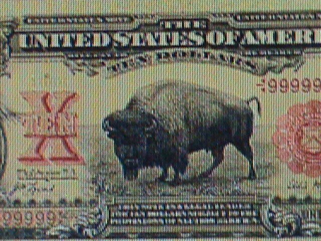 ​UNITED STATES-1901-CAT.185-BUFFALO 24K- GOLD REPLICA $10-VF-EST. $65-LAST ONE