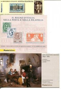 Montecitorio - The three booklets of 2003, 2006 and 2011 used with ann. figured