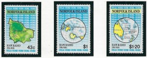 Norfolk Is 501-03 MNH 1991 Ham Radio (ak3355)