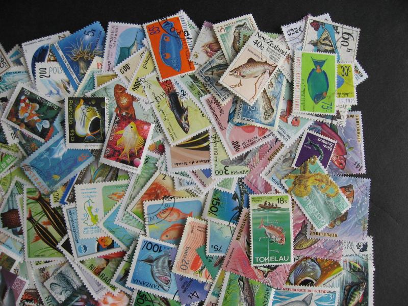 FISH & MARINE LIFE Topical collection 230 different (+2 SS) mixed condition