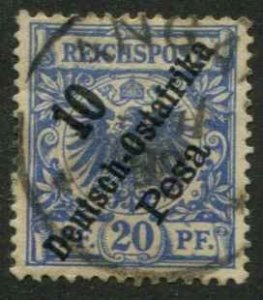 German East Africa SC# 9 o/p  10 PESA on Germany 20 Used