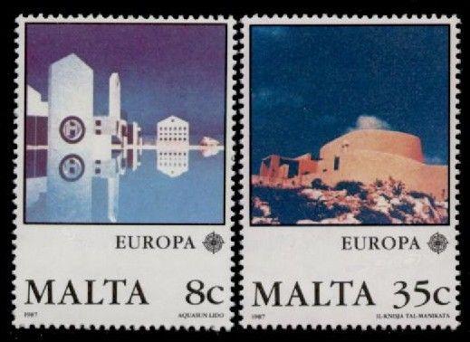 Malta 694-5 MNH EUROPA, Limestone Buildings