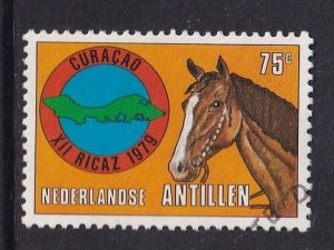 Netherlands Antilles #438a used 1979  zoonosis control 75c orange