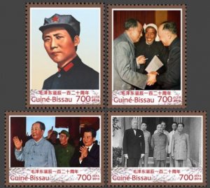 GUINE BISSAU 2013 4 SETS MAO TSE TUNG HISTORY gb13224a