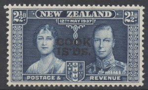 Cook Islands Scott 110 - SG125, 1937 Coronation 2.1/2d MH*