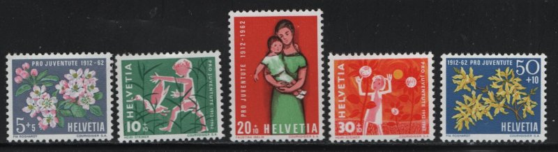 SWITZERLAND,  B318-B322 MNH SET