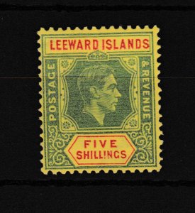 Leeward Islands KGVI 5/- Yellow & Green SG112B Mint LHM WS46140