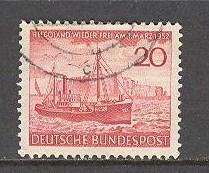 GERMANY BUND Sc# 690 USED F Freighter off Heligoland