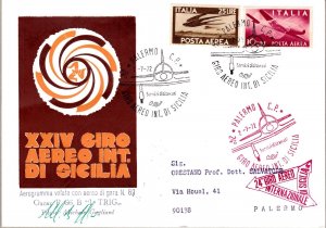 1972 Italy - Republic, - 24. International Air Tour of Sicily SPECIAL CANCELLATI