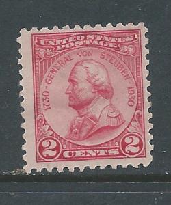 Scott #  689   UNUSED OG HINGED single