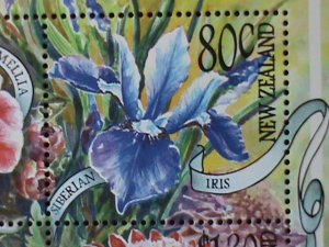 ​New Zealand Stamp:2001 SC#1707a-colorful beautiful flowers mnh: S/S sheet: