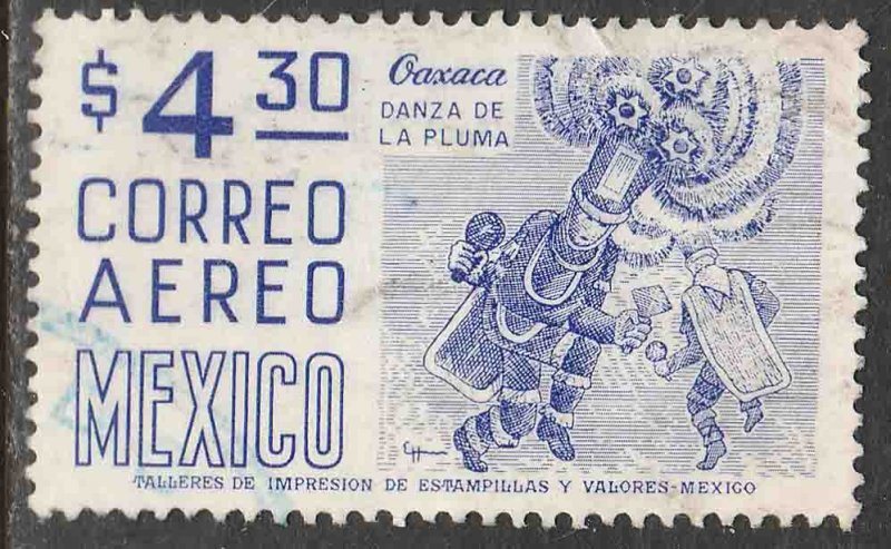 MEXICO C448, $4.30 1950 Def 8th Issue Fosforescent coated. USED. F-VF. (1038)