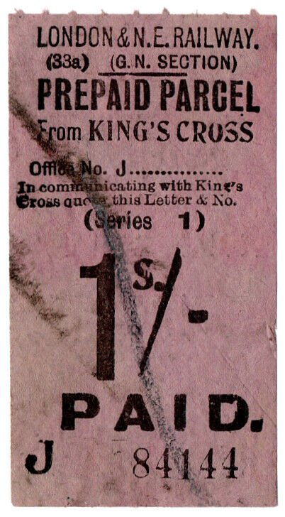 (I.B) London & North Eastern Railway (GN section) : Parcel 1/- (King's Cross)