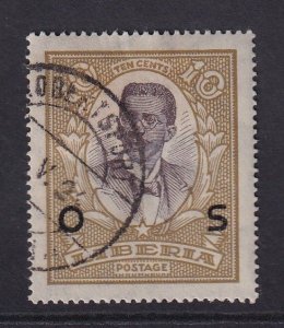 Liberia  #O145  cancelled  1923  overprint 10c  president