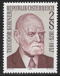 AUSTRIA 1973 President Theodor Korner Issue Sc 940 MNH