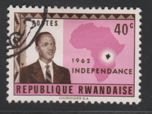 Rwanda 2 Gregoire Kayibanda and Map of Africa 1962